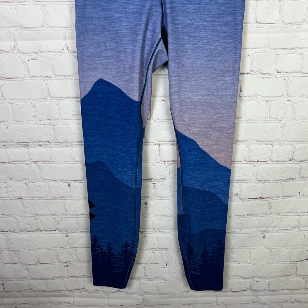 Colorado Threads Mountain Sunset Native Yoga Leggings View 4